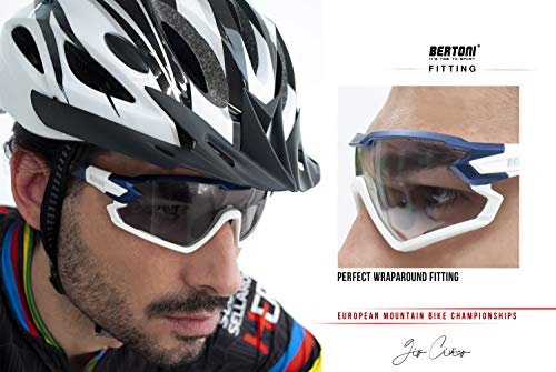 Bertoni Lunettes Cyclisme Vélo Running MTB Ski Sport Mod. Quasar - Image 5