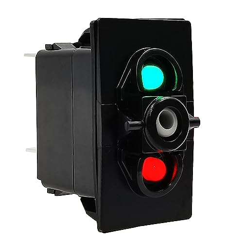 Image of Dual Led Green & Red 5 Pin ON-Off SPST Rocker Switch Base for ARB /Carling Auto Marine Boat Dashboard Switch Replacement 12V /24V IP68