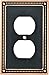 Franklin Brass Classic Beaded (3-Pack) Outlet Covers Bronze w/Copper Highlights 1-Gang Wall Plate Single Duplex Switch Plates Electrical Guard W35059V-VBC-C