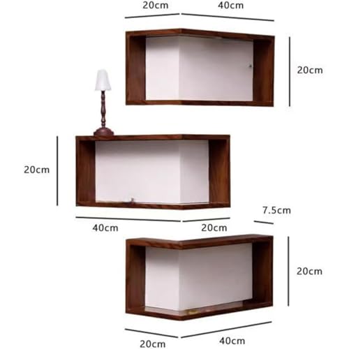 Estantes esquineros de madera para aprovechar rincones vacíos 3