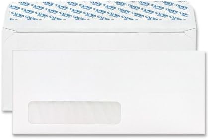 Columbian (#10) Poly-Klear Left Window Grip-Seal Envelopes, 4-1/8x9-1/2 Inches, White, 100 Count (CO144)