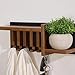 Noblesse Premium Handmade Wooden Wall Hanging | Multipurpose Coat Rack | Key Holder with Shelf and Decorative Entrance Organizer | Rustic Wooden Wall Organizer | 35x13x10 cm