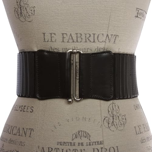 Women Wide Elastic Leather Corset Vintage Full Grain Stretch Dress Boho Belt2