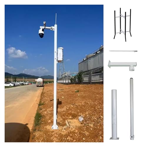 Außenkamera-Mast aus verzinktem Stahl, Kamera-Säulenmontagesystem, Verlängerungsstange, abnehmbare universelle Überwachungskamera-Masthalterung, verstellbarer Bodenständer für Sicherheitskam