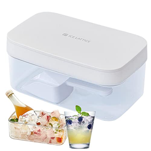 Bacs à glaçons pour congélateur | Bac à glaçons empilable à dégagement facile avec couvercle et cuillère | Blocs de construction créatifs Moule à glaçons géométriques pour refroidir les Woteg