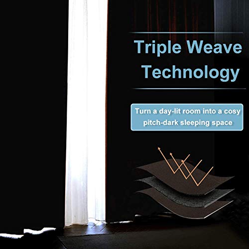 Image of RYB Home Room Divider Curtains Total Privacy Screen Thermal Insulated Soundproof Curtains Blinds for Living Room Shared Apartment Bedroom Basement High Ceiling Window, 1 Pc, Brown, W 12.5ft x L 9ft