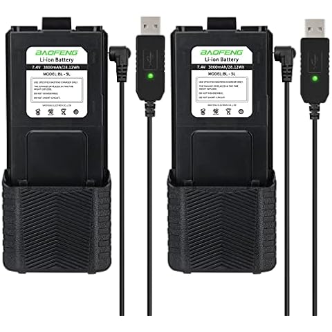 BAOFENG 2Pack BL-5 3800mAh Extended Battery Cover