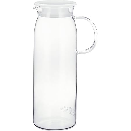 Amazon Co Jp Iwaki イワキ 耐熱ガラス ピッチャー 冷水筒 ホワイト 1l ジャグ 1000 麦茶 お茶 ポット Kt294 W ホーム キッチン