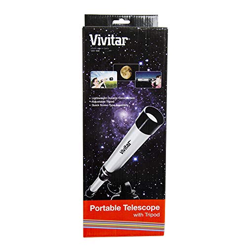 Telescópio portátil com ampliação 15x e tripé, Vivitar, VIVTEL30300
