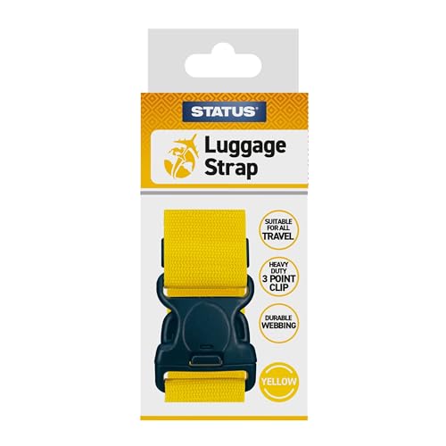 STATUS: 1 Yellow Luggage Strap (1 unit - no lock) / Suitable for travel, strap with heavy duty 3 point clip / SYLUGSTRAP1PK6 - Image 6