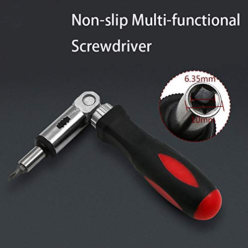tooloflife Ratchet Screwdriver 180° Rotating Ratchet Screwdriver Adjustable Hand Tools Practical Home Improvement - Image 4