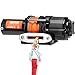 VEVOR ATV Winch, 4500 lb Electric Winch with Synthetic Rope, 12V DC ATV UTV Winch 1/4 in x 39 ft Aluminum Fairlead Wired Remote Control, IP55 Waterproof for Towing Boat Off Road Recovery