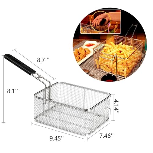 Stainless Steel Deep Fry Basket for Frying Serving Food (Detachable Handle) by YRDGRG - Used condition - Image 2