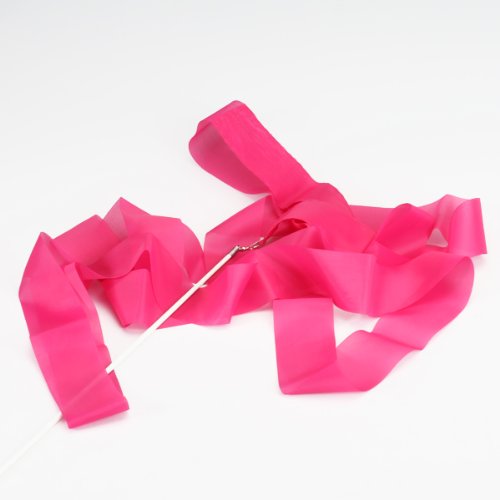 Ruban De Gymnastique Rythmique 4 Mètres HELLO ORIENT – Rose, Avec Bâton 50 Cm, Satiné, Pour Initiation Danse Et Twirling Dès 5 Ans