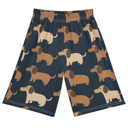 ALAZA Puppy Pug Dog Dark Blue Pajama Shorts Sleep Shorts Pant Lounge Pajama Bottoms Elastic Waist with Pockets