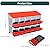 GarveeLife Chicken Nesting Box, 10 Compartments Nesting Boxes for Chickens, Chicken Laying Boxes, Roll Away Nesting Box for Chickens Laying Egg with Lid Cover to Protect Eggs, Red