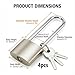 4 Pcs Silver Padlock with Keys, 3.4 Inch Long Keyed Padlocks, Shackle Pad Lock with Keys, Lock and Key Set for Outdoor Fence Storage Unit Toolbox Shed Gym Locker Padlocks with Key