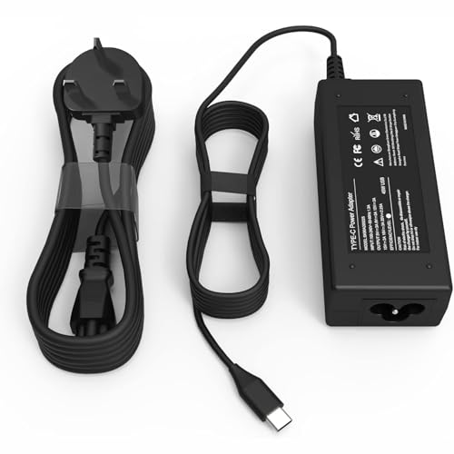 Byprlvps Universal 45W Chromebook Charger USB C Compatible with HP Lenovo Dell Asus Samsung Acer Chromebook Charger Fast Charging UK AC Adapter