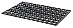 Honeycomb Outdoor Rubber Doormat Boot Scraper Front Door Mat, Heavy Duty Recycled Rubber with Drainage Holes, Anti Fatigue Dirt Scraper Playground Garden Matting (60x40cm, 1.3cm Thick, Small)