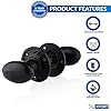 XFORT 63mm Black Antique Oval Mortice Knob Set, Black Door Knobs, Vintage Cast Iron Door Handles, Black Internal Door Handles, Black Antique Door Knob [1 Pair] #2