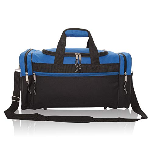 Image of DALIX 17 inch Blank Duffle Bag Duffel Bag Travel Size Sports Durable Gym Bag