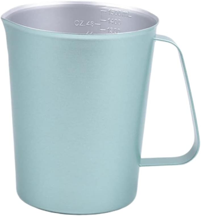 Espresso Measuring Glass Coffee Urn Espresso Pitcher Latte Pitcher Stainless Measuring Pitcher Cappuccino Measuring Cup Baking Measuring Cup Coffee Cup with Scales Coffee Pot Milk (C