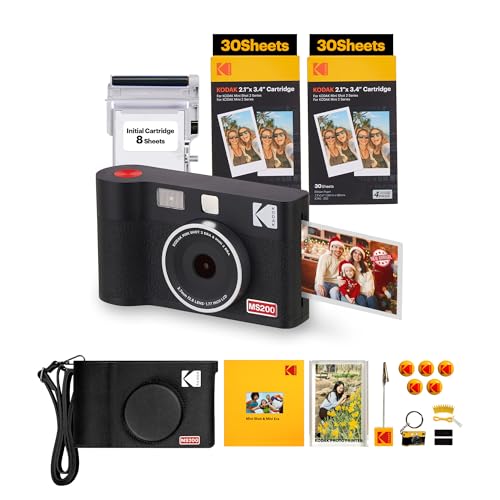 KODAK Mini Shot 2 Era 2x3” Instant Digital Camera & Photo Printer, 38 Sheets Gift Bundle, 2-in-1 Portable Print Camera