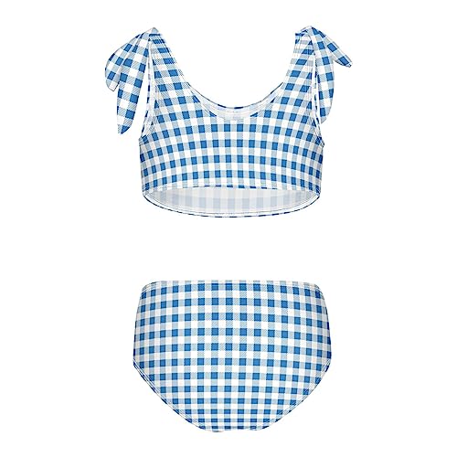 Red Tartan Plaid Checkered Girls Bikini Sets 2 Piece Swimsuits Bathing Suit Swimwear2