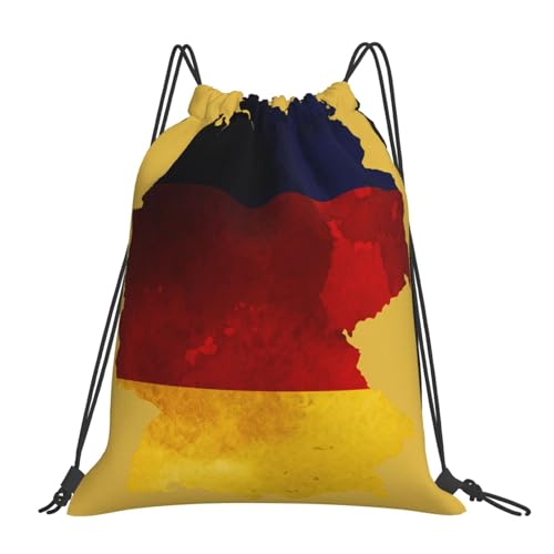 Cxzmnba Mochila unisex con cordón de la bandera del mapa de Alemania, bolsa de gimnasio, bolsa deportiva, bolsa ligera para viajes, trabajo, escuela, blanco, Talla única