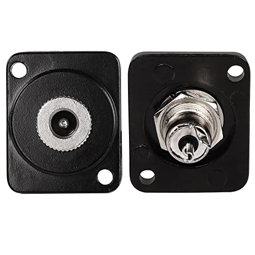 QIANRENON Adaptador Jack Panel DC 5.5mm x 2.5mm miniatura 2