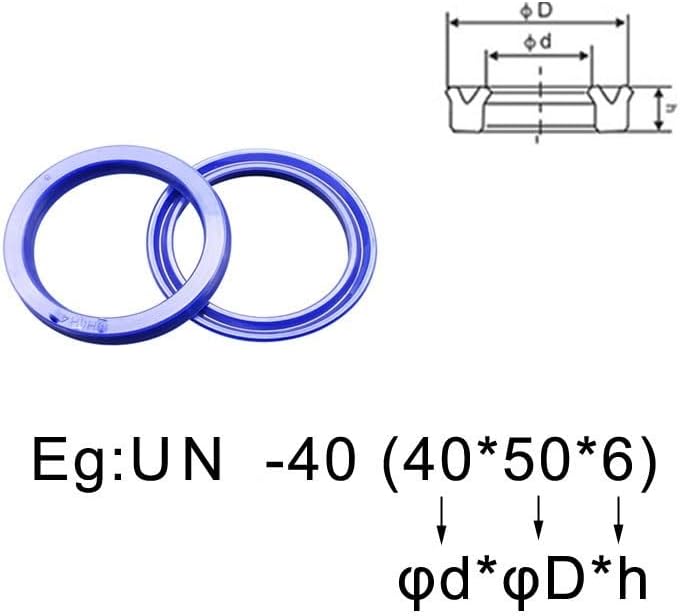 UN Radial Shaft Seal, 2pcs Type Hydraulic Oil PU 4 5 6 8 9 10 12 14 15 18 19mm Polyethane Piston, Gasket Rotating(18x28x8mm)