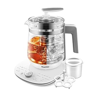 ICOOKPOT Programmable Electric Glass Kettle - 2 Liter Stainless Steel