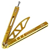 No/Brand CS Player Plegable Entrenador de Acero Inoxidable Flip Herramientas de práctica livianas con Agujeros de Equilibrio Hoja de Enfoque Oro