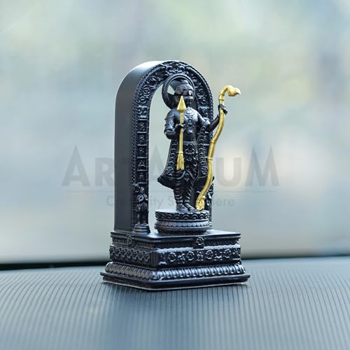 Image of Artarium Shri RamJi Murti Ayodhya Ram Lalla Statue Ram Lalla Idol for Car Dashboard Home Decor Living Room Showpiece