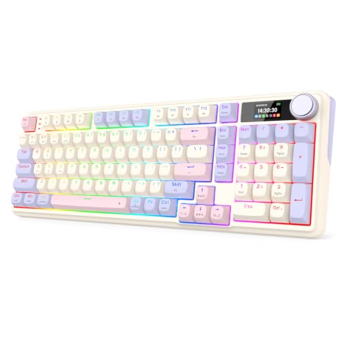 Image of Redragon K768 PRO Wireless 98-Key Gasket Gaming Keyboard, TFT Screen & Knob