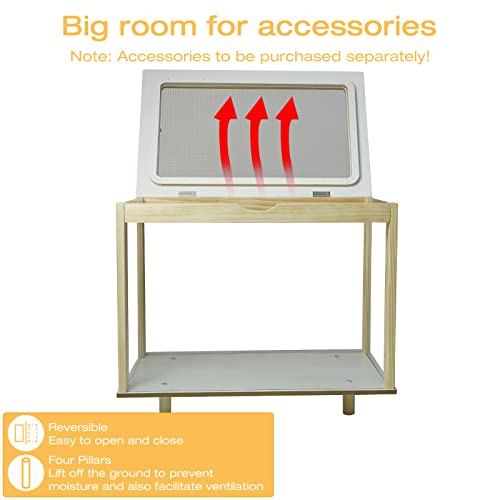 Hamster Cages For Hamster's House Making, Small Animal Cage For Rabbits, Guinea Pigs, Chinchillas With Openable Top And 4 Transparent Acrylic Sheets, Wooden Frame #TOP2