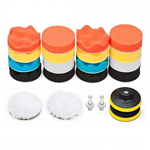 Car Foam Drill Polishing Pad Kit 22 PCS, 3 Inch Buffing Pads