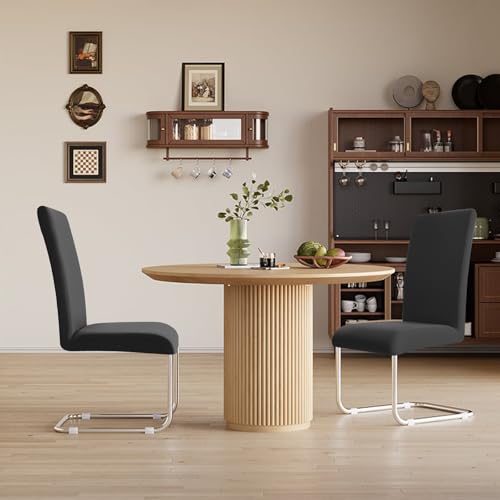 Stuhlhussen 4er Set Stuhlbezüge Moderne Stretch Stuhlhussen Universal Husse Abnehmbare Stuhlbezug Waschbarer Abdeckung Esszimmer Dekoration Spannbezug,für Hotel Hochzeit Partys(4er Set, Dark Gray)-C