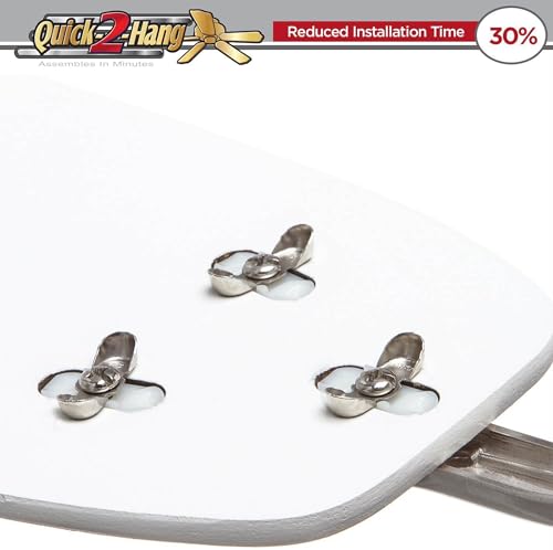 Honeywell Ceiling Fans Glen Alden, 52 inch Classic Flush Mount Indoor Ceiling Fan with No Light, Pull Chain, Quick-2-Hang Dual Finish Blades, Reversible Motor - 50180-01 (White) thumbnail 6