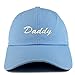 Trendy Apparel Shop Daddy Script Font Solid Adjustable Unstructured Dad Hat - Sky
