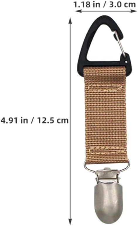 4pcs Travel Hat Clip for Outdoor and Camping Use, Multipurpose Purse Clip for Hat and Glove with Firm Grip, Sturdy Pom and Metal Material Bag Accessory for Hands-free Random Color