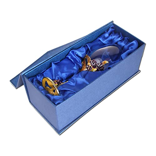 COLLBATH Crystal Enamel Wine Goblet Red Wine Glass Stemware for Home Bar Party Single Box