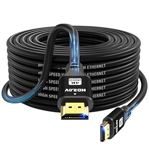 charlore HDMI Kabel 20m (HDMI 2.0, 18 Gbit/s) 4K@60Hz Ultra High Speed Anschluss, kompatibel mit Blu-Ray,TV, Playstation, Projektor,PS3, PS5, PC, HDTV,Laptop