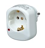 Kopp 171302011 Schutzkontakt-Zwischenstecker mit Überspannungsschutz, arktis weiß
