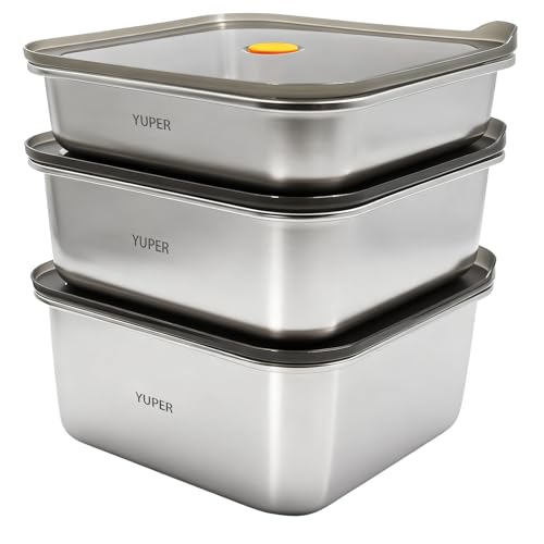 YUPER Stainless Steel Food Storage Containers, Meal Prep Container Sets with Lids, BPA Free, Leak...