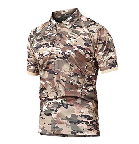 Polo d'été pour homme respirant 3XL : fini la transpiration avec le motif CP Camo tendance