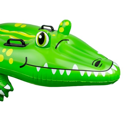 Poolmaster Alligator Ride-On Pool Float for Kids, Large Inflatable Gator Rider with Grab Handles, Kids Pool Float Toy for Pool, Lake or Beach, Ages 6 and up by Poolmaster - Used condition - Image 4