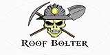 3 - Roof Bolter Coal Miner Skull 1 1/2' x 3' Hard Hat Stickers H407