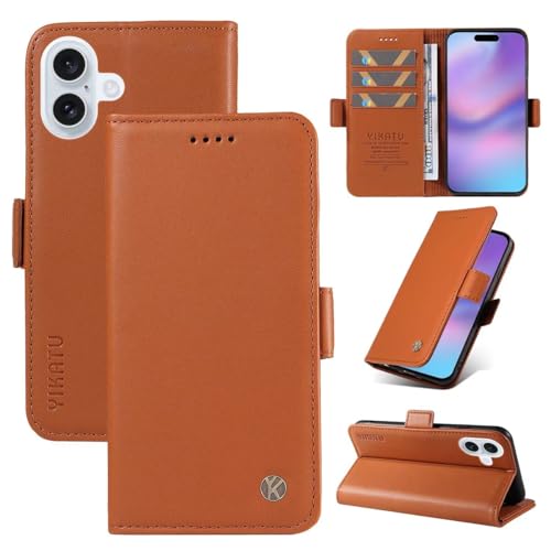 Caseurban iPhone 17 用 ケース 手帳型 PUレザー カード収納付き スタンド機能搭載 マグネット式 大容量 財布型 おしゃれ 耐衝撃 スマホカバー 360度全面保護 放熱性 防指紋 防汚 防汗 手触り良い あいふおん16E 手帳型ケース