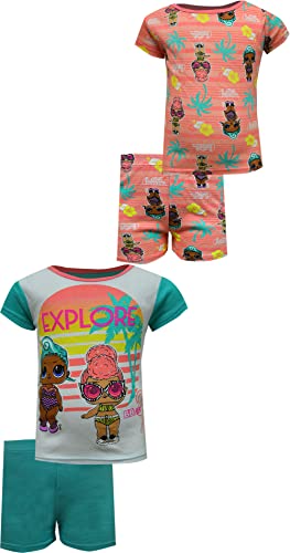 Girls LOL Surprise Vacation Mode 4 Piece Cotton Shortie Pajamas2